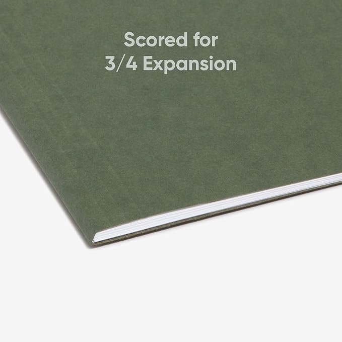 Pendaflex Recycled Hanging File Folders, Value Filing Case of 125, Green, Legal Size (8.5" x 14"), 5 Tab Positions, Includes Tabs and Inserts (64177) - Image 4