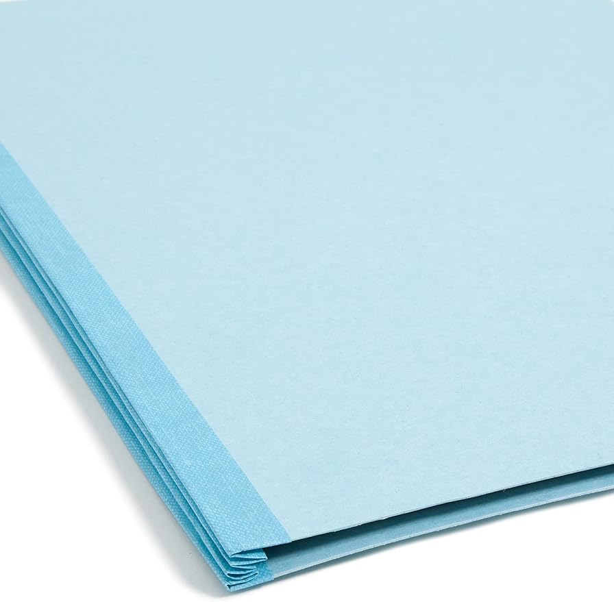 Smead FasTab Hanging Pressboard Classification Folder with SafeSHIELD Fasteners, 2 Dividers, 2/5-Cut Built-in Tab, Letter Size, Blue, 10 per Box (65115) - Image 5