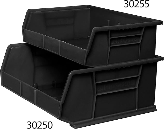Akro-Mils 30250 AkroBins Plastic Storage Bins, 15"x16"x7", Black, 6-Pack | Space-Saving Stackable Bins for Garage, Pantry, Craft Organization - Image 12
