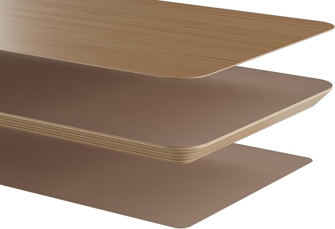 amesoba White Oak Dual‑Tier Ergonomic Desk Setup – Modern Wooden Monitor Stand & Workspace Riser, Home Office & Minimalist Aesthetic (White Oak, Large) - Image 6