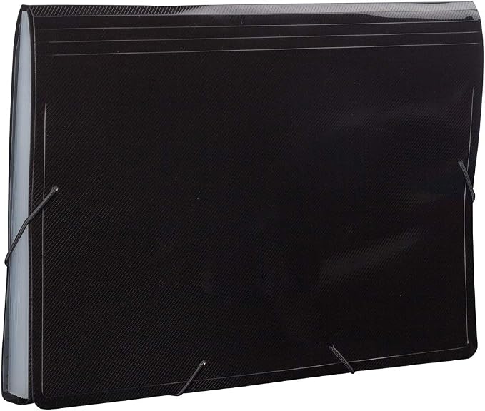 JAM PAPER Accordion Folders - 13 Pocket Plastic Expanding File - Legal Size - 10 x 15 - Black - Sold Individually - Image 4