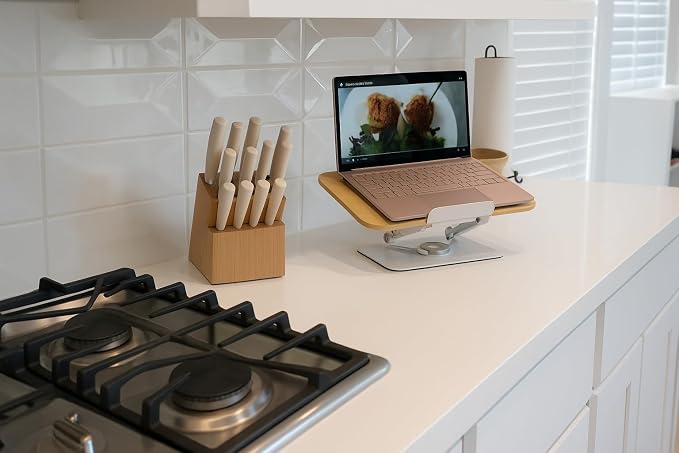 Cook Book Stand Adjustable Book Holder Tray and Page Paper Clips-Cookbook Reading Desk Portable Stable Hard-Wearing Lightweight Bookstand-Textbooks Books, Book Stand Book Holder For Reading Hands Free - Image 4