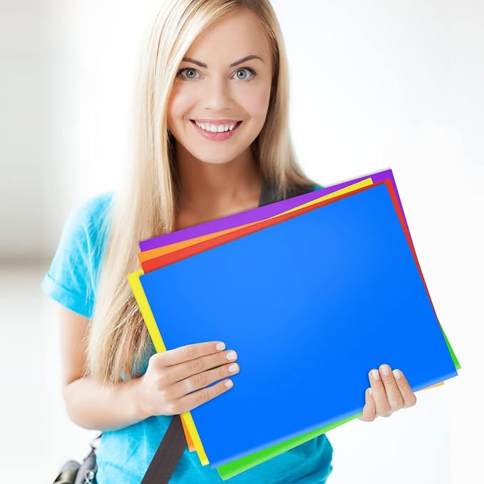 Officygnet 144 Pack 2 Pocket Folders, Heavy Duty Multicolor Plastic Folders with Pockets, Durable Bulk Folder for Letter Size Paper, Assorted Colors File Folder for Office and School Supplies - Image 7