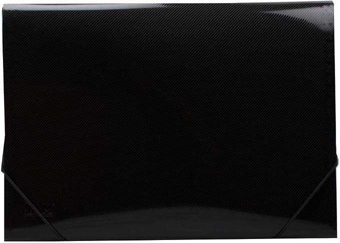 JAM PAPER Accordion Folders - 13 Pocket Plastic Expanding File - Legal Size - 10 x 15 - Black - 2/Pack by JAMPaper