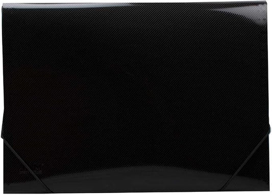 JAM PAPER Accordion Folders - 13 Pocket Plastic Expanding File - Legal Size - 10 x 15 - Black - 2/Pack by JAMPaper