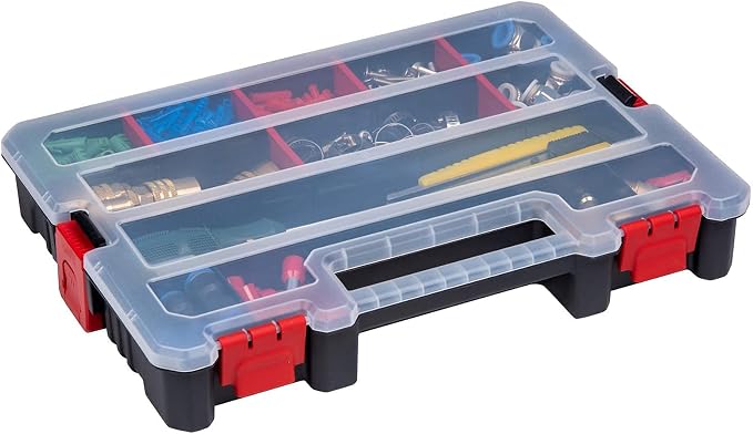 7-Pack Organizer Set – Multi-Size Storage Boxes with Removable Dividers – Hardware, Screw, Craft, and Small Parts Case System for Garage, Workshop, or On-the-Go Kits - Image 8