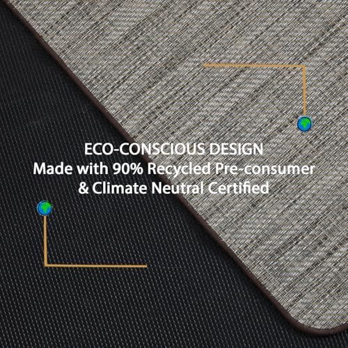 Chair Mat for Hardwood & Tile Floor, 47" x 52" Heavy Duty Office Chair Mat for Rolling Chairs, Anti Slip, Non-Curve, Floor Protector for Home Office, Heathered Gray - Image 4