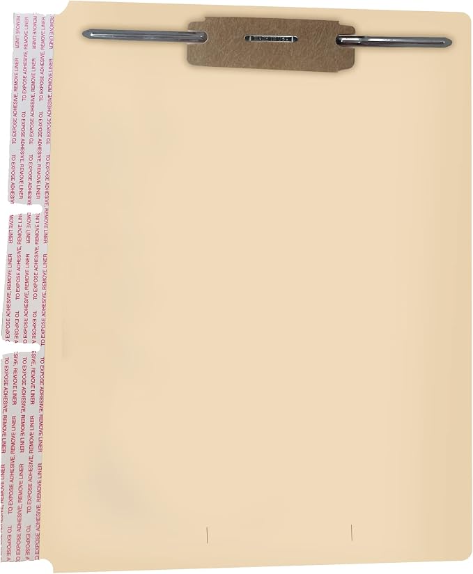 Self Adhesive Dividers for File Folders, Doctor Stuff, Side Hinge Divider with 2" Bonded Fastener on Front and Back at top, 11 pt Manila Stock, Box of 100 by DoctorStuff
