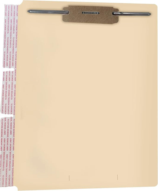 Self Adhesive Dividers for File Folders, Doctor Stuff, Side Hinge Divider with 2" Bonded Fastener on Front and Back at top, 11 pt Manila Stock, Box of 100 by DoctorStuff