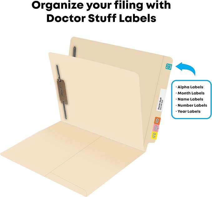 Classification File Folders with Pocket, Doctor Stuff, One Installed Divider, Reinforced End Tab Pocket Folder, Two 2” Bonded Fastener on Inside Right of Both Sides, 11 pt Manila Stock, Carton of 200 - Image 5