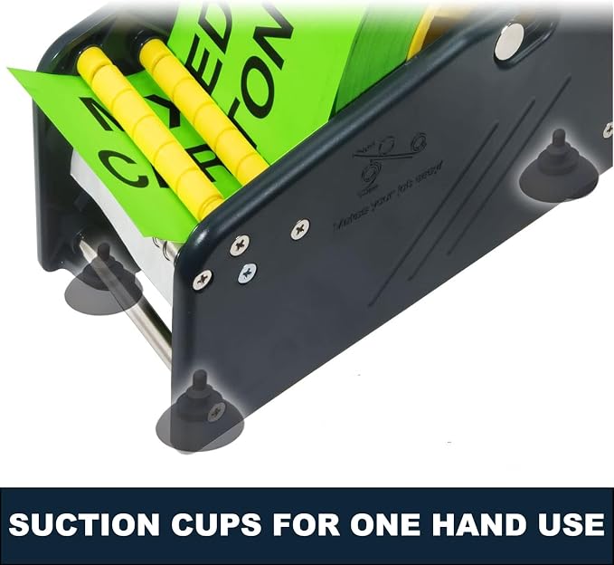 MDJ by Excell Manual Label Sticker Dispenser with 4 Suction Cups Base for Tabletop, Adjustable Holder for Multiple Rolls for Office, Home, School, Warehouse, Easy Peel Off, Fits up to 3" Wide Labels - Image 6