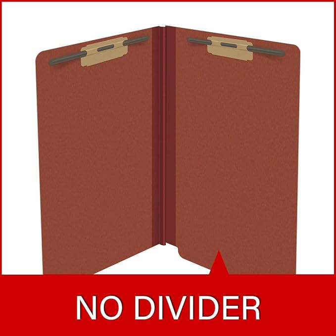 Ecom Folders End Tab Pressboard File Folders | Legal Size 25 Pt Stock with 2" Tyvek Expansion | Full Cut Tabs for Medical Charts, Legal Documents & Office Records | Brick Red, Box of 25 - Image 8