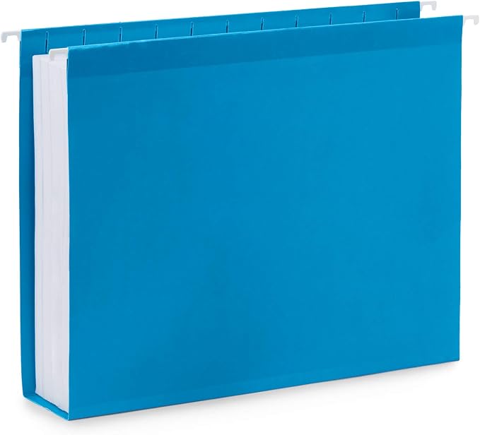 Blue Summit Supplies 50 Expandable Hanging File Folders, 2", Assorted | Letter size, 11pt, 2 in expansion, reinforced, tabs included, for bulky files, charts, and manuals - Image 6