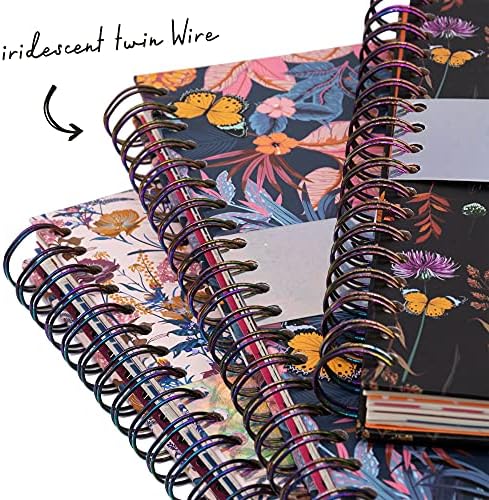 Pukka Pad 5 Subject Spiral Notebook 3-Pack - 200 Pages, 100 Sheets of 80GSM Paper with Repositionable Dividers & Perforated Edges for School & Office Planning & Organization - B5-7 X 10, Bloom - Image 5