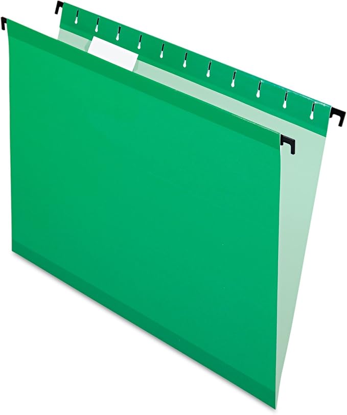 Pendaflex SureHook Reinforced Hanging Folders, Legal Size, Bright Green, 1/5 Cut, 20/BX (6153 1/5 BGR) by TOPSProducts
