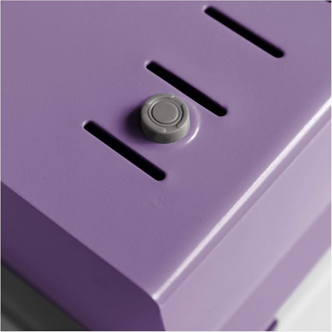 Acrimet 5 X 8 Card File Holder Organizer Box Metal Base Heavy Duty (AZ Index Cards and Divider Included) (Purple Color with Clear Crystal Plastic Lid Cover) | With A-Z Index & Non-Slip - Image 7