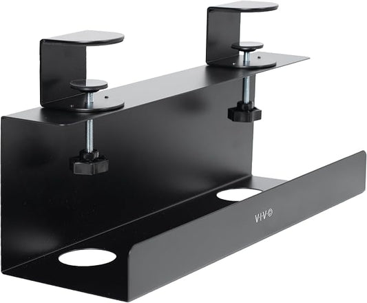 VIVO No Drill Clamp-on 17 inch Power Strip Cable Management Tray, Under Standing Desk Steel Cord Organizer, Black, DESK-CM6L-B by Unknown