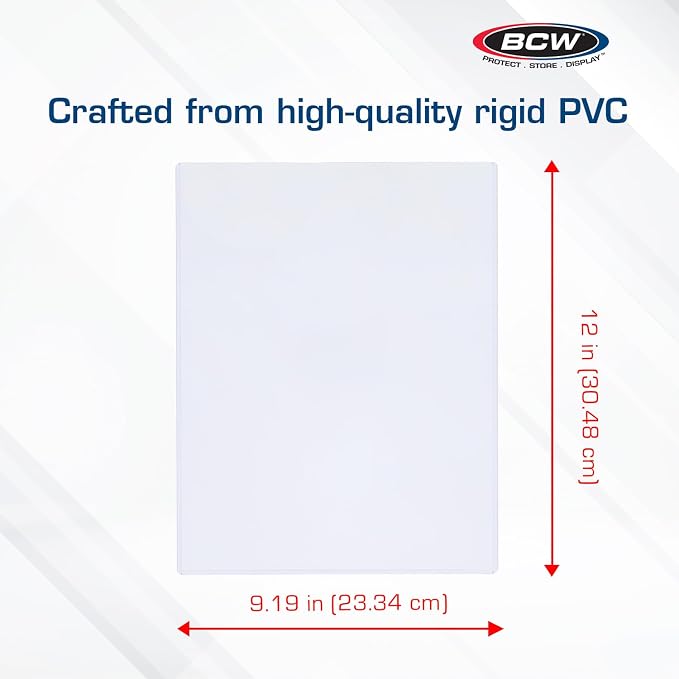 BCW 9x12 Topload Holder (20-Pack) – Rigid Print Protectors for Art Prints, Menus & Sheet Music | Hard Plastic 9x12 Sheet Protectors | Short Side Open 9x12 Top Loaders - Image 3