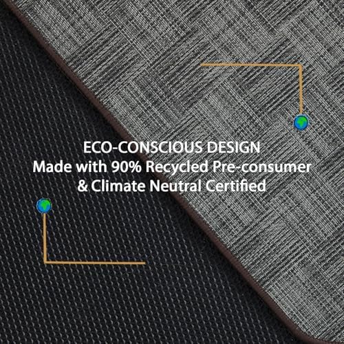 Chair Mat for Hardwood & Tile Floor, 47" x 60" Heavy Duty Office Chair Mat for Rolling Chairs, Anti Slip, Non-Curve, Floor Protector for Home Office, Charcoal Grid - Image 4