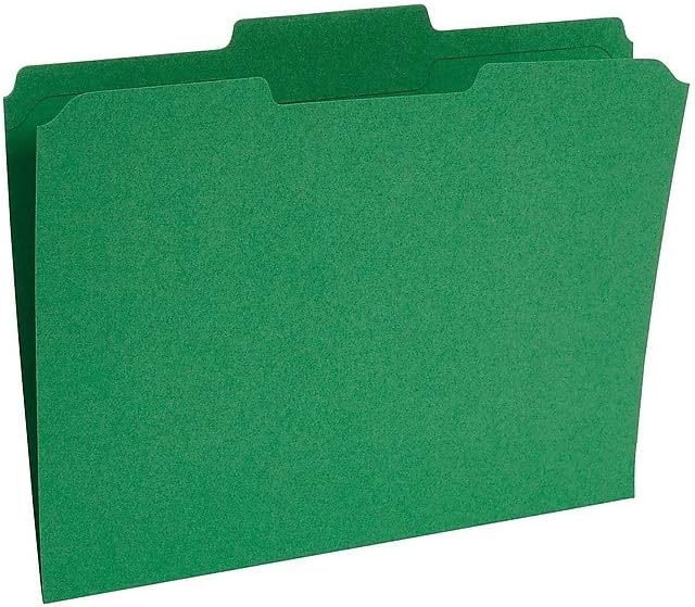 Staples Reinforced Colored File Folders, Letter Size, 3‑Tab Design, Green, Heavy‑Duty Construction, 100/Box - Image 2