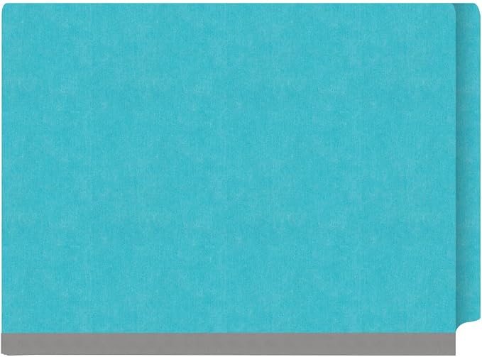 Ecom Folders Heavy Duty Top Tab Classification Folders | Letter Size 18 Pt Stock with 1 Divider | 2/5 Cut Right Position Tab for Medical, Legal and Office Documents | Light Blue, Box of 10 - Image 3