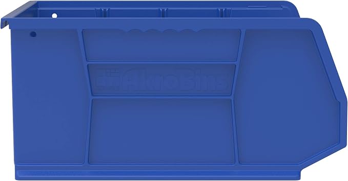 Akro-Mils 30250 AkroBins Plastic Storage Bins, 15"x16"x7", Blue, 6-Pack | Space-Saving Stackable Bins for Garage, Pantry, Craft Organization - Image 2