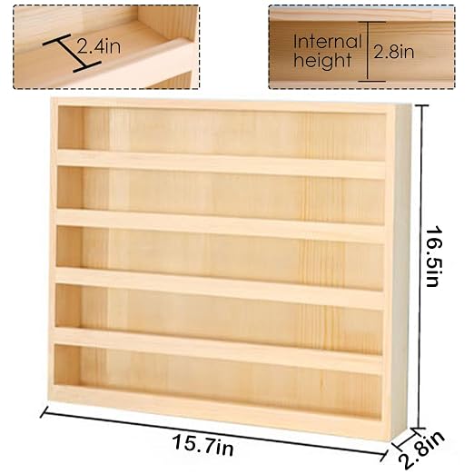 5-Layer Wood Washi Tape Box Organizer with Hanging Hook & Masking Tape Holder, DIY Storage & Closet Divider for Sewing, Thread - Image 2