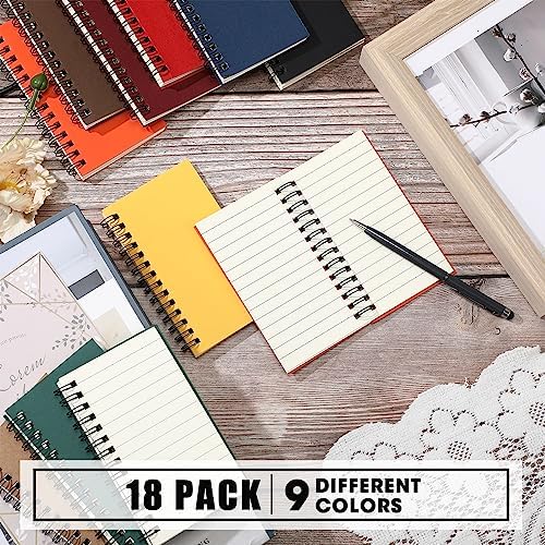 Jutom 18 Pcs Small Spiral Notebook Memo Pad 3x5, Multi Color - Image 2