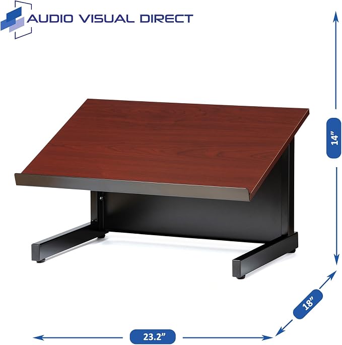 Audio Visual Direct Tabletop Lectern, Black/Cherry - Image 2