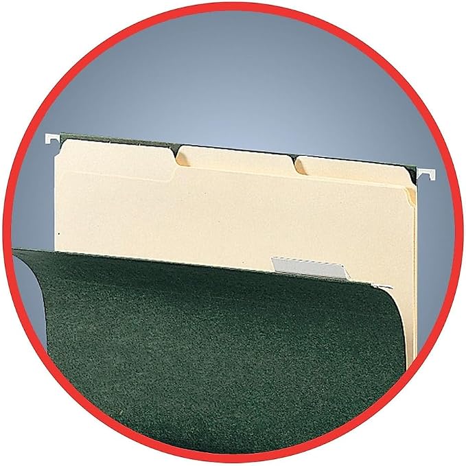 Smead Interior File Folder, 1/3-Cut Tab, Letter Size, Manila, 100 per Box, Expandable File Folders for Filing Cabinet - Image 8