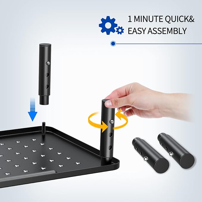 Zimilar 2 Pack Height Adjustable Monitor Stand Riser with Unique Star Mesh Design - Image 9