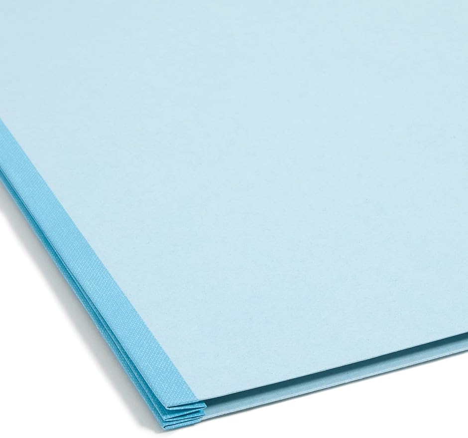 Smead FasTab Hanging Pressboard Classification Folder with SafeSHIELD Fasteners, 1 Divider, 2/5-Cut Built-in Tab, Letter Size, Blue, 10 per Box (65105) - Image 5
