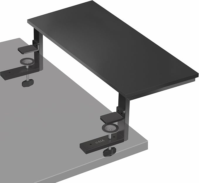 VIVO Clamp-on 22 inch Desk Extension Shelf for Gaming PC, Ergonomic Computer Monitor and Laptop Riser, Printer Stand, Versatile with Freestanding Feet Included, Desktop Organizer, DESK-SHELF22B by Unknown