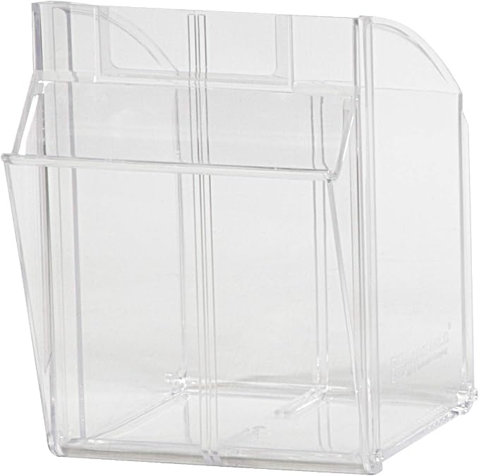 Akro-Mils TiltView Plastic Storage Cabinet with 4 Tilt Out Bins, Horizontal Plastic Parts Organizer, Teacher Toolbox, and Office Supply Organizer, 23-5/8" W x 8-3/16" H x 6-3/4" D, Stone - Image 7