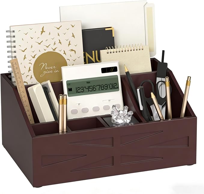 Large Mail Organizer Countertop,Farmhouse Desk and Kitchen Countertop Storage, Letter Sorter, Desk Mail Organizer and Bill Organizer, Desktop File and Paper Holder by BELOVALE