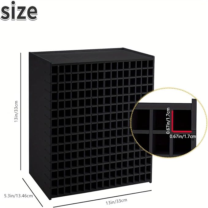 Marker Organizer,240 Slots Marker Storage with Divider,Black | Marker Holder,Adjustable Marker Rack for Pens,Colored Pencils,Art Brushes,Home Office Art Room and Classroom Desk Organizer - Image 4
