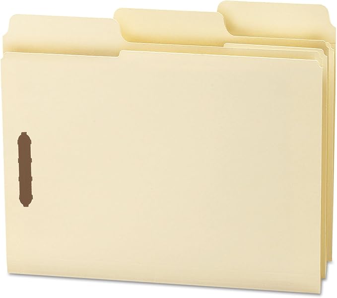 Smead SuperTab® Fastener File Folder, 2 Fasteners, Oversized Reinforced 1/3- Cut Tab, Guide Height, Letter Size, Manila, 50 Each per Box (14535) - Image 8