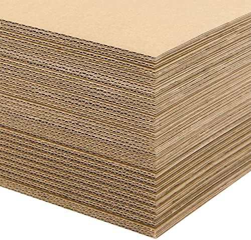 Golden State Art 50 Pack 11x14 Corrugated Cardboard Sheet 2mm Flat Inserts by GoldenStateArt