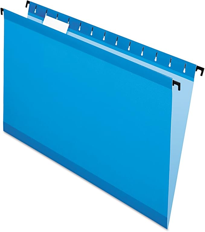 Pendaflex SureHook Reinforced Hanging Folders, Legal Size, Blue, 1/5 Cut, 20/BX (6153 1/5 BLU) by TOPSProducts