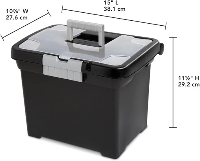 Sterilite Portable File Box with Latching Lids for Home and Office, 8-Pack | Heavy-Duty and Stackable Plastic Containers with Latches for Closet, Cabinet, Bedroom, Bathroom and Dorm Room Organization - Image 5
