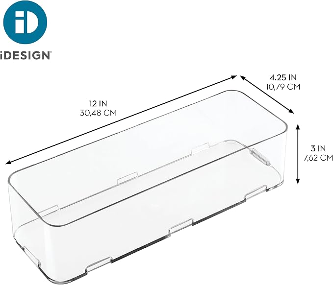 iDesign Interlocking Drawer Organizer, Set of 3, Clear | Kitchen, Bathroom, Desk Drawers - Image 3