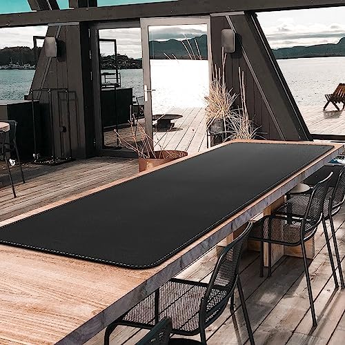 CENNBIE Leather Desk Mat, 71" x 19.6" Large Mouse pad for Desk (Black) - Image 4