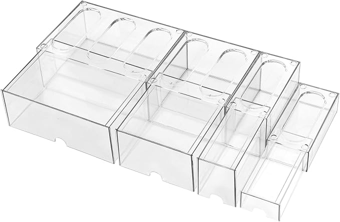 Stackable Storage, Clear Plastic Drawer Storage With 10 Drawers, 4 Different Sizes, Suitable For Desktop, Candy boxesunnels, Cosmetics, Stationery, Jewelry and Organization - Image 7