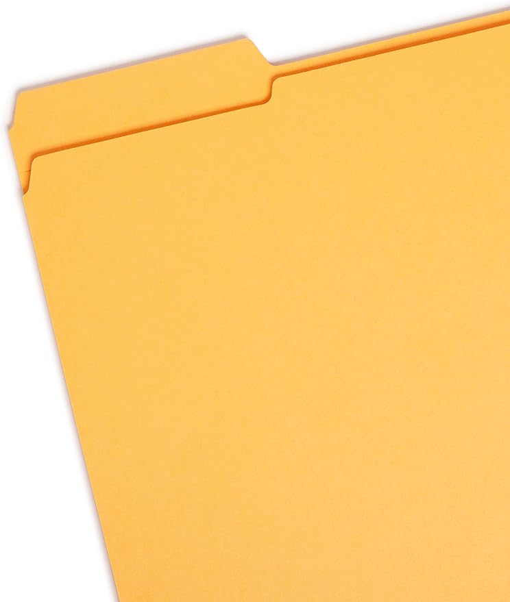 Smead File Folder, Reinforced 1/3-Cut Tab, Letter Size, Goldenrod, 100 per Box (12234) - Image 2