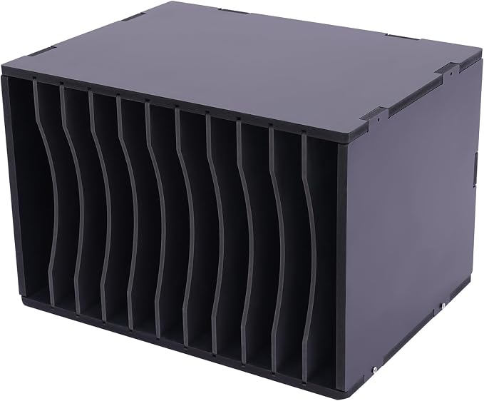 Desk File Organizer, 11 Slots Vertical Desktop Sorter Paper Sorter Organizer with Removable Shelf Document Storage Rack Document Holder for Home Office School Black - Image 4