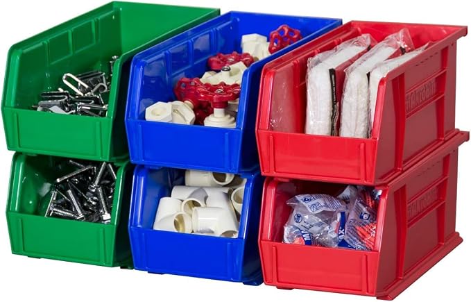 Akro-Mils 30230 AkroBins Plastic Storage Bins, 11"x5"x5", Green, 12-Pack | Space-Saving Stackable Bins for Garage, Pantry, Craft Organization - Image 8