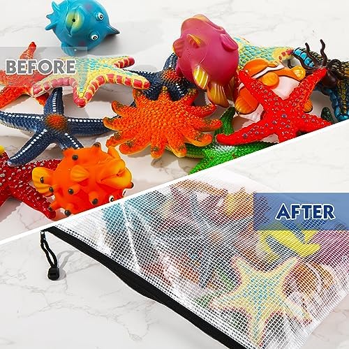 Zhehao 200 Pcs A4 Mesh Zipper Pouch Bags Bulk, Black - Image 5