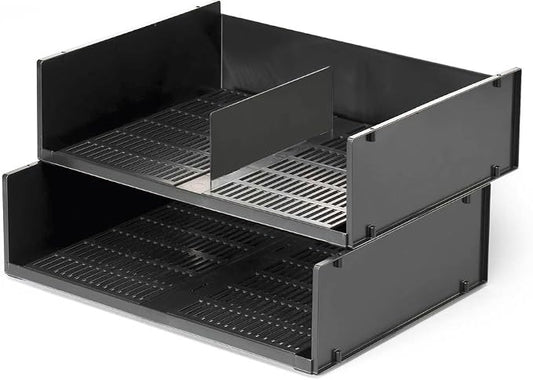 Durable 1700784058 Optimo Letter Storage Tray Blue Angel, Set of 4, Anthracite DIN A3 by DURABLEOfficeProducts