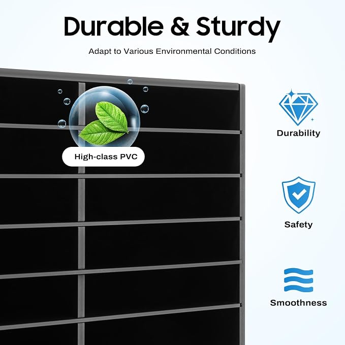 27-Slot PVC Literature Organizer Black Desktop File Sorter Office Storage | Removable Dividers, 110Lbs Load Capacity Thickened PVC, Semi-Open Structure, Quick Assembly, Bonus Sandpaper & Gloves - Image 7