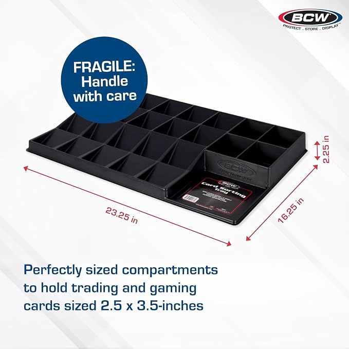 BCW Card Sorting Tray - 2 ct | 24-Cell Trading Card Organizer for TCG & Sports Cards | Compatible with Popular Games Like Pokémon, Baseball, and Magic Cards | Lightweight Card Sorter Tray - Image 3